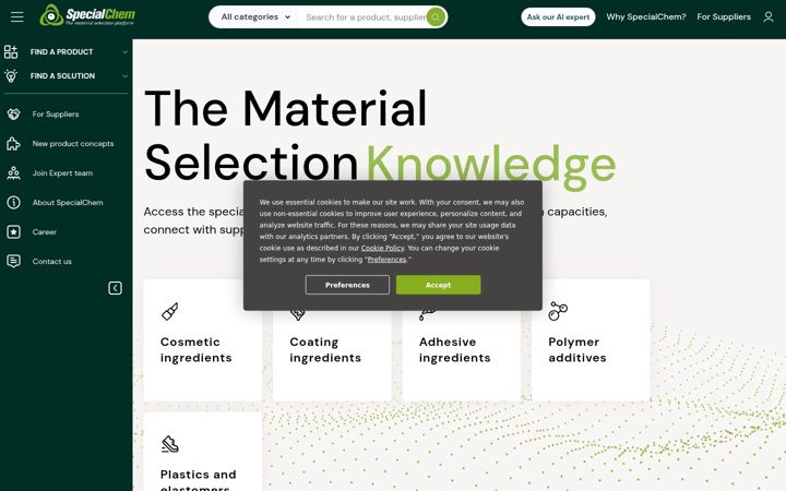 Screenshot di specialchem.com