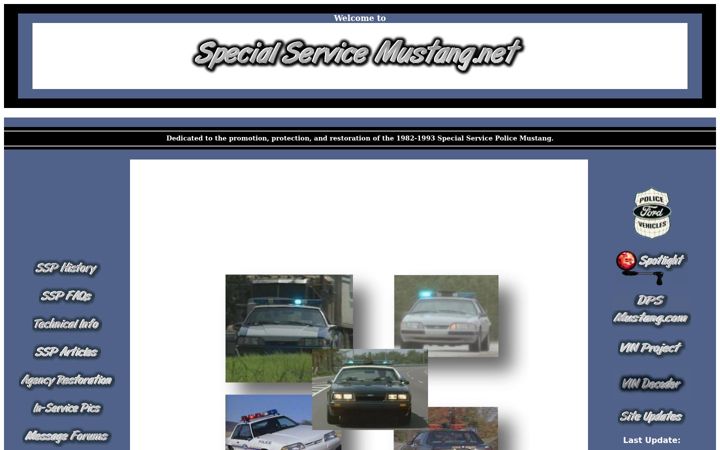 Skærmbillede af specialservicemustang.net