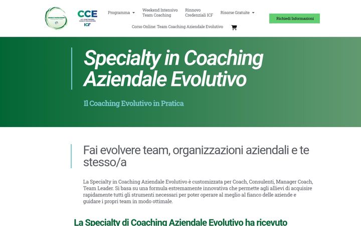 Screenshot stránky specialtycoachingaziendale.it