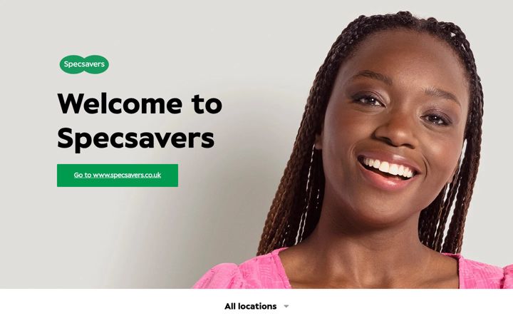 Screenshot of specsavers.com