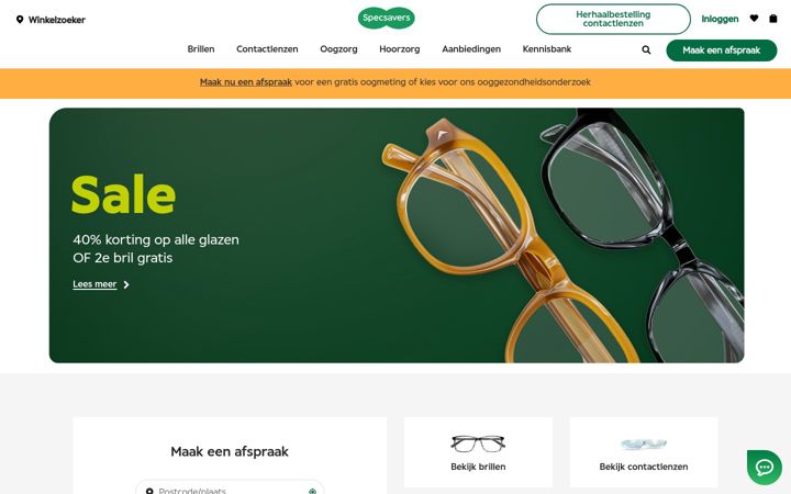 Screenshot of specsavers.nl