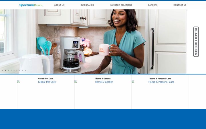 Screenshot of spectrumbrands.com