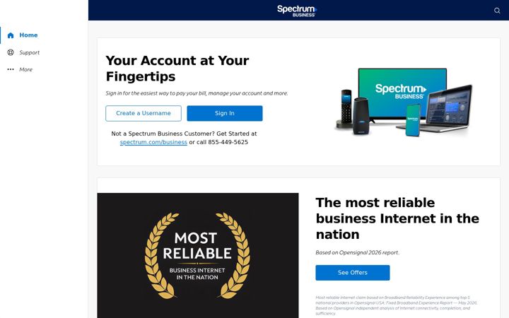 Screenshot of spectrumbusiness.net