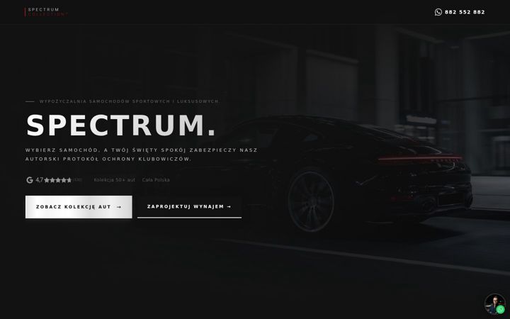 Zrzut ekranu spectrumcars.pl