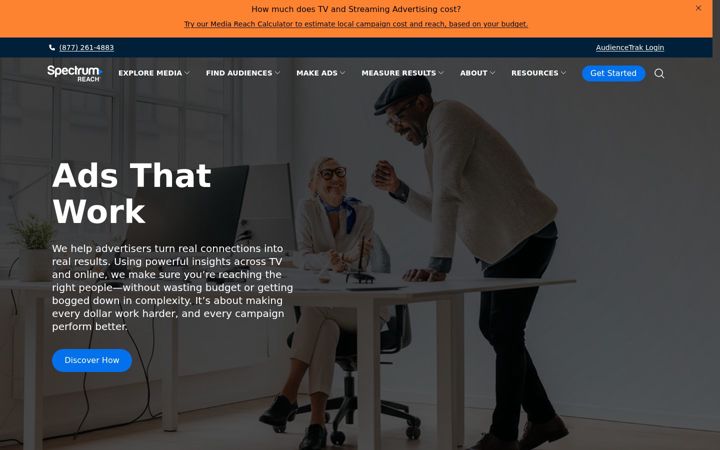 Screenshot of spectrumreach.com