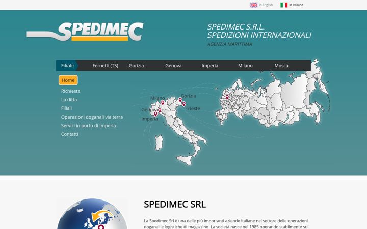 Screenshot of spedimec.it
