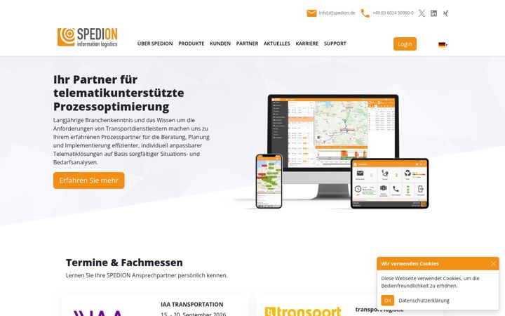 Screenshot of spedion.de