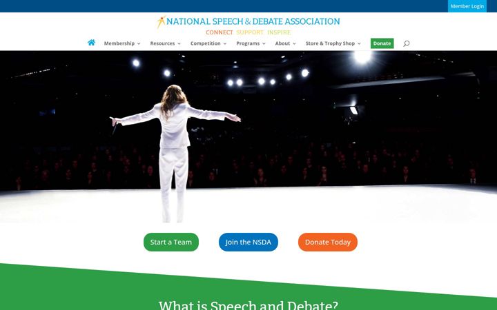 Screenshot stránky speechanddebate.org