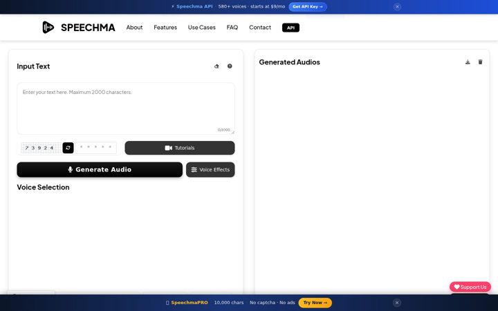 Screenshot of speechma.com