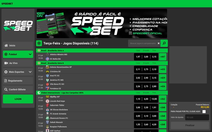 Screenshot of speedbet.io