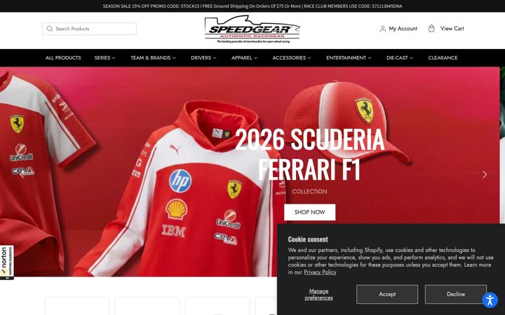 Screenshot of speedgear.com