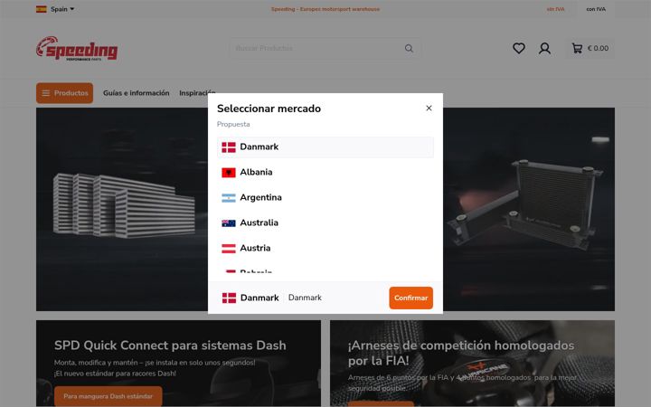 Screenshot of speedingparts.es
