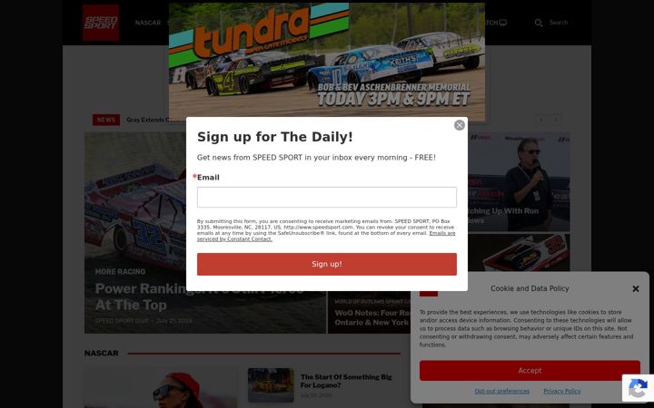 Ekrānuzņēmums no speedsport.com