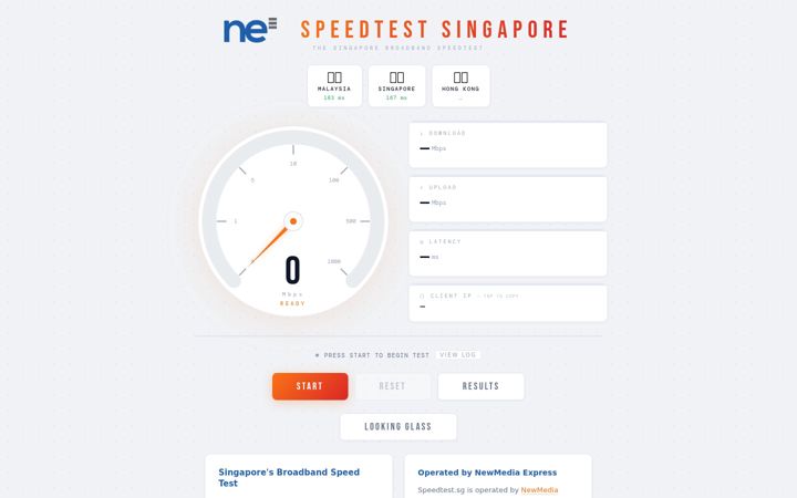 Screenshot of speedtest.com.sg