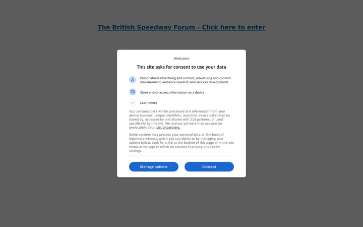 Screenshot ta' speedway-forum.co.uk
