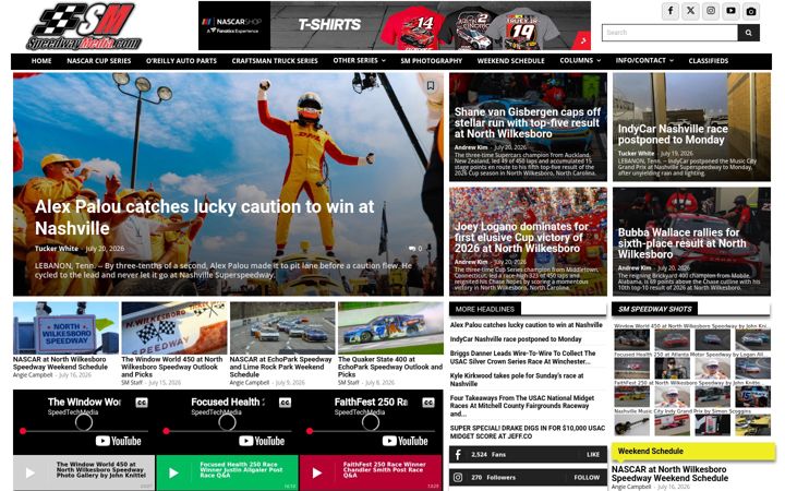 Screenshot of speedwaymedia.com