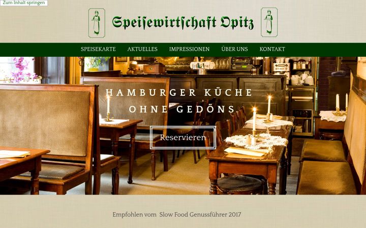 Captura de pantalla de speisenwirtschaft-opitz.de