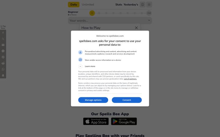 Screenshot of spellsbee.com