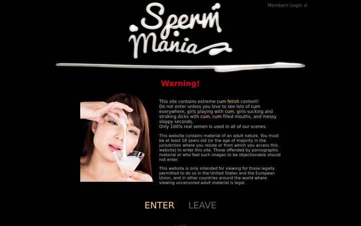 Screenshot of spermmania.com