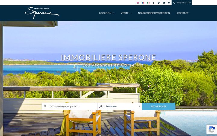 Screenshot von sperone.com
