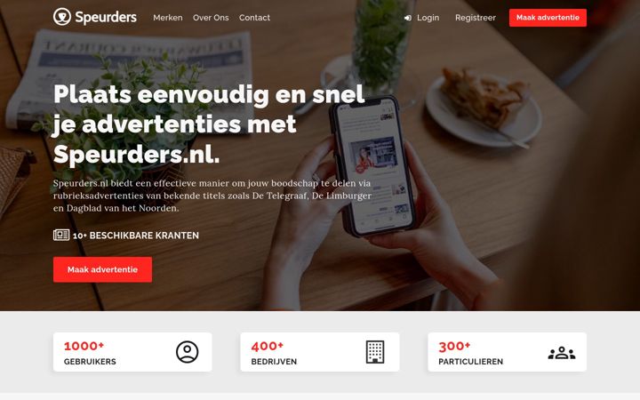 Screenshot of speurders.nl