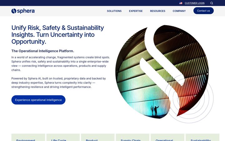 Screenshot of sphera.com