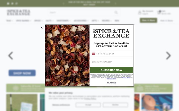 Screenshot of spiceandtea.com