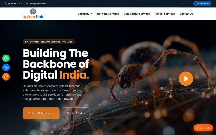 Screenshot di spiderlink.in