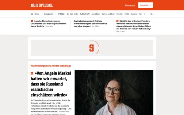 Screenshot of spiegel.de