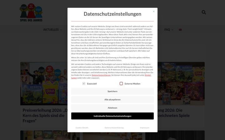 Screenshot of spiel-des-jahres.de