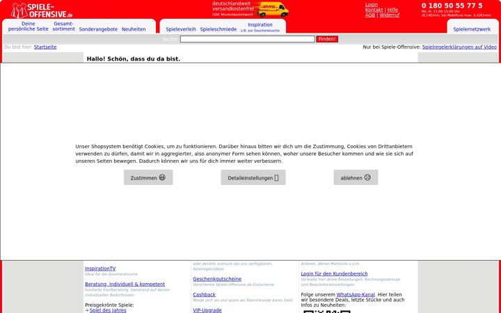 Screenshot of spiele-offensive.de