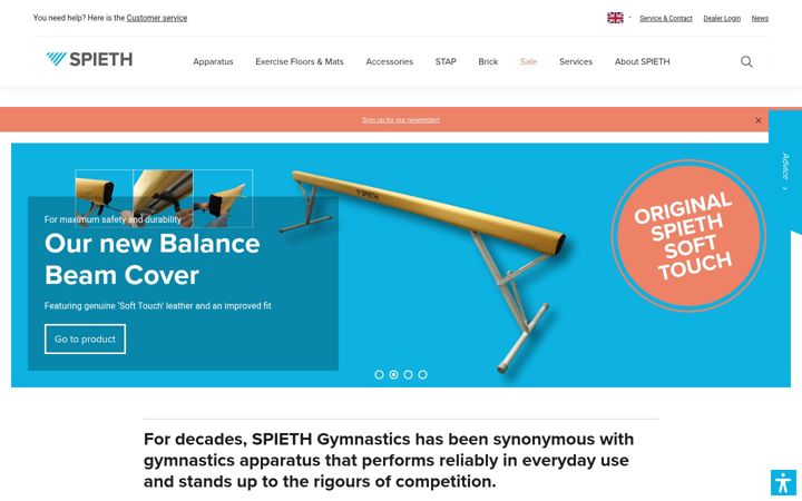 Screenshot του spieth-gymnastics.com