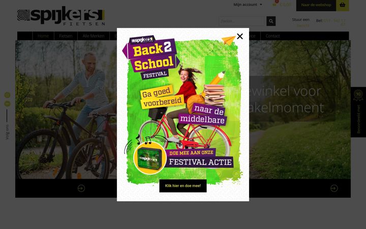 Captură de ecran a spijkersfietsen.nl