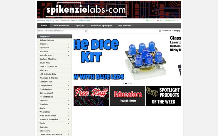 Screenshot of spikenzielabs.com