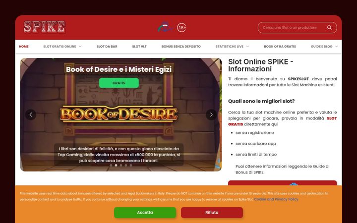 Screenshot of spikeslot.com