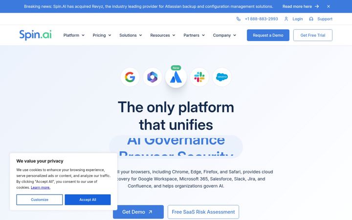 Screenshot of spinbackup.com