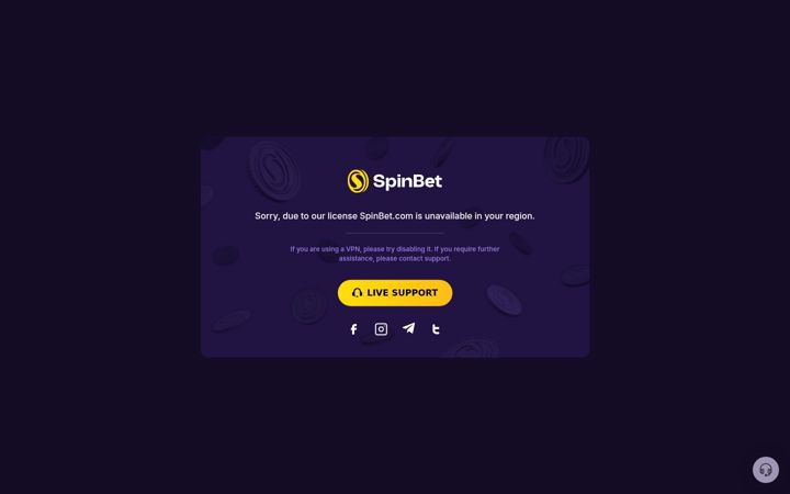 Screenshot of spinbet.com