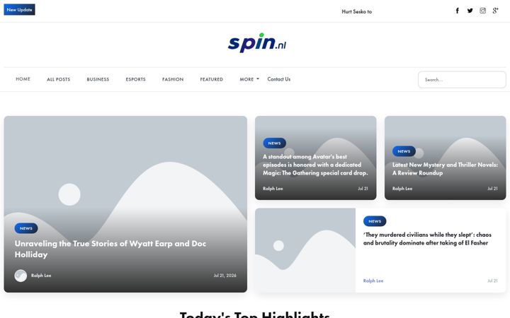 Skjermbilde av spindigital.nl