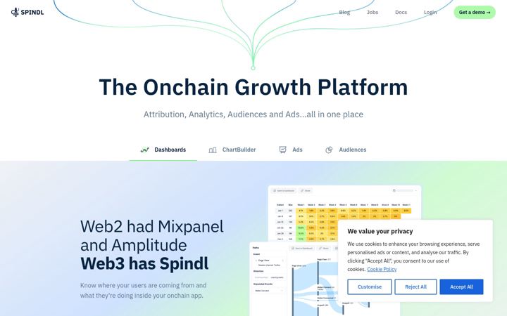 Screenshot of spindl.link
