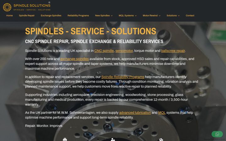 Skjámynd af spindle-solutions.com