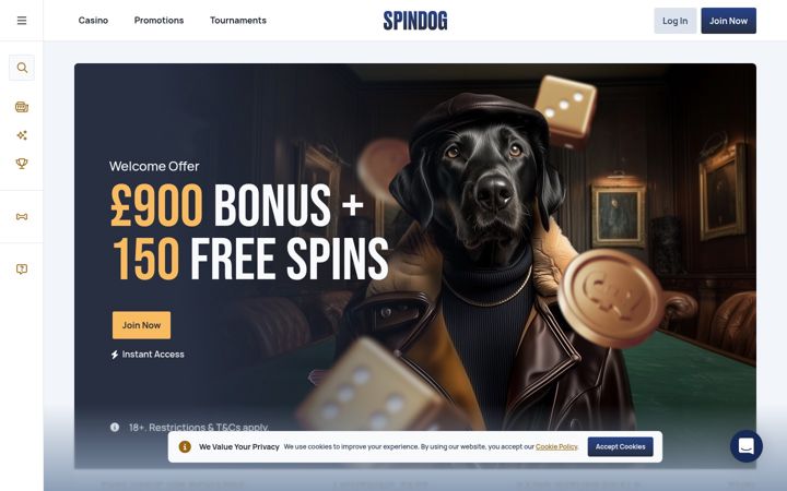Screenshot of spindog.com