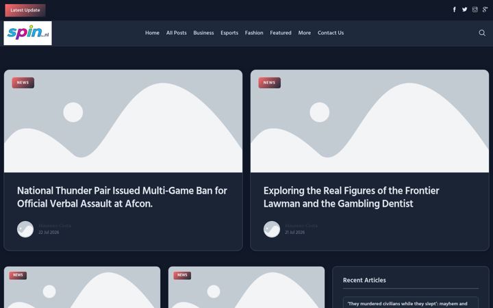 Screenshot of spinmodernmedia.nl