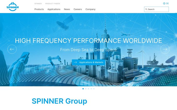 Screenshot of spinner-group.com