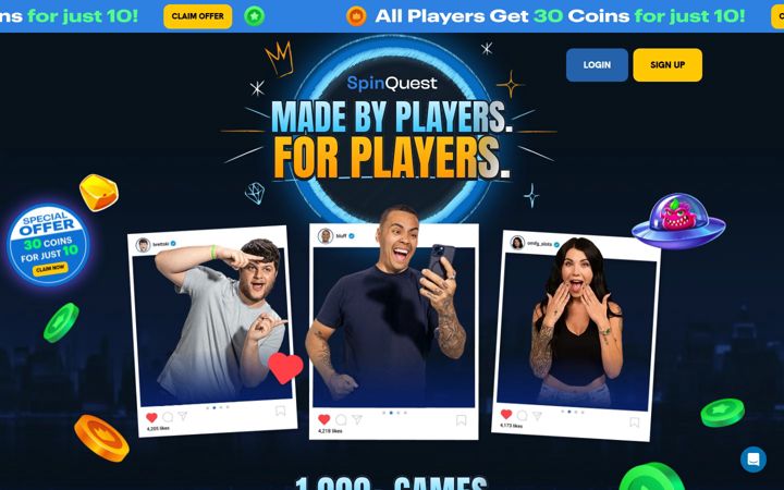 Screenshot του spinquest.com
