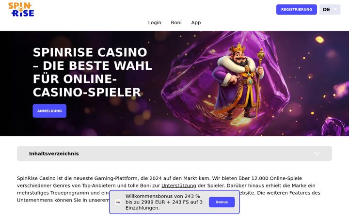 Screenshot of spinrise-at.org