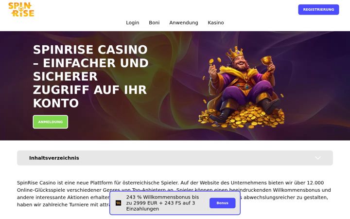 Screenshot of spinrisecasino-at.net