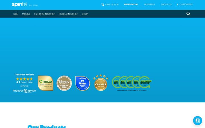 Screenshot of spintel.net.au