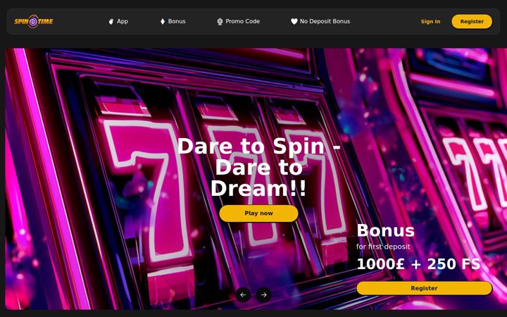Screenshot of spintimecasino.net