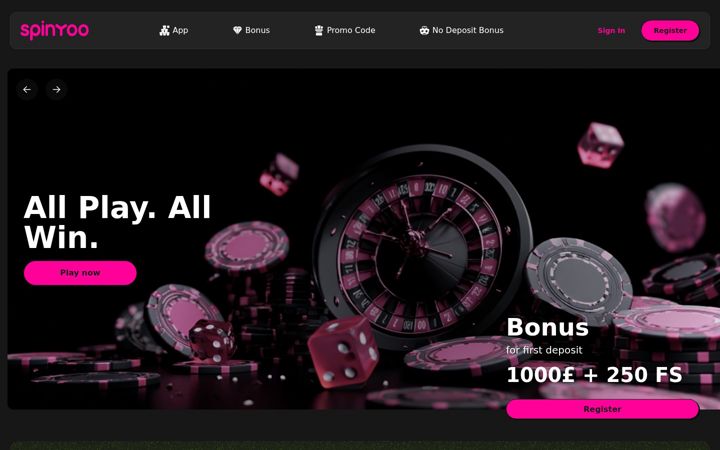 Screenshot of spinyoo-casino.org