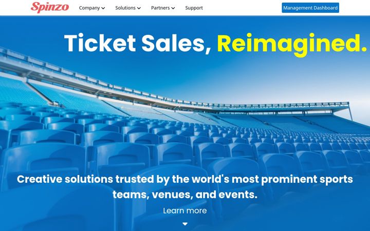 Screenshot of spinzo.com